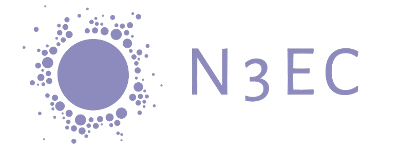 a large purple circle surrounded by smaller purple circles followed by the acronym N3EC